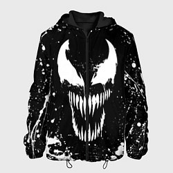 Куртка с капюшоном мужская Venom logo, цвет: 3D-черный