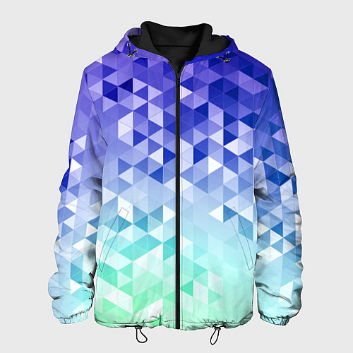 Мужская куртка Градиентная геометрия / 3D-Черный – фото 1