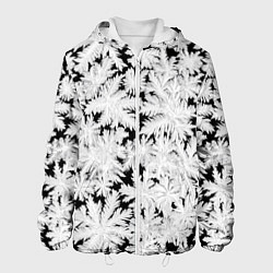 Куртка с капюшоном мужская Мороз на стекле, цвет: 3D-белый