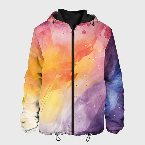 Мужская куртка Краски акварели / 3D-Черный – фото 1