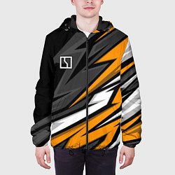 Куртка с капюшоном мужская Zeekr - orange colors, цвет: 3D-черный — фото 2