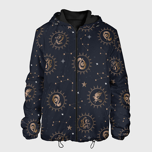Мужская куртка Все факультеты Хогвартса / 3D-Черный – фото 1