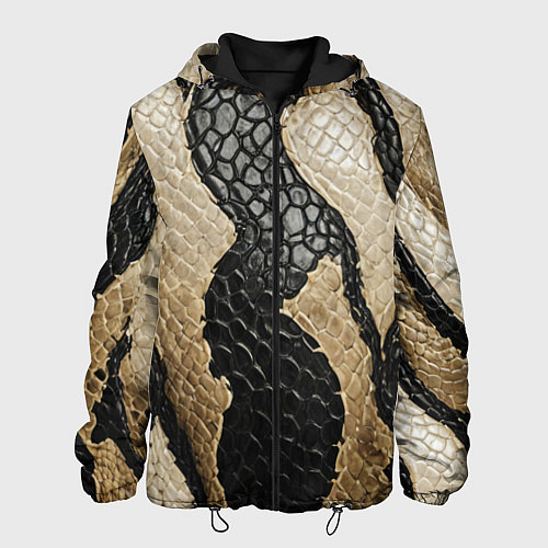 Мужская куртка В коже рептилии / 3D-Черный – фото 1