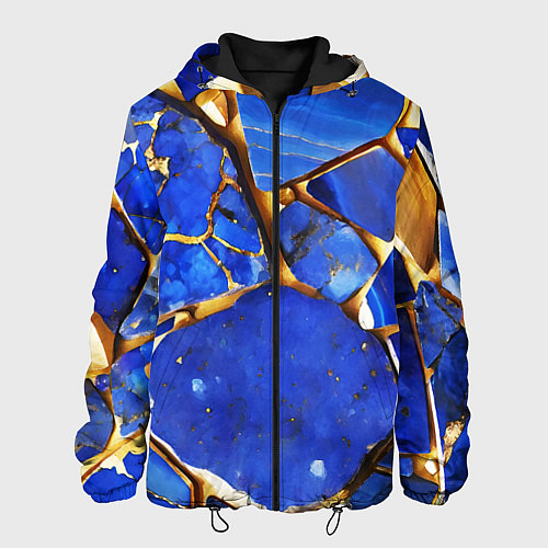 Мужская куртка A gold mineral in a blue stone / 3D-Черный – фото 1