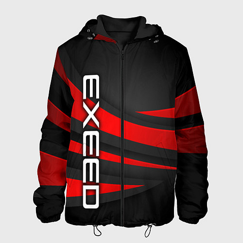 Мужская куртка Exeed - красные линии / 3D-Черный – фото 1