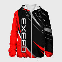 Куртка с капюшоном мужская Exeed - red uniform, цвет: 3D-белый