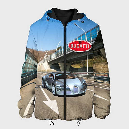 Мужская куртка Бугатти на трассе / 3D-Черный – фото 1