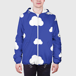 Куртка с капюшоном мужская Легкие облака, цвет: 3D-белый — фото 2
