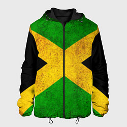 Куртка с капюшоном мужская Jamaica flag, цвет: 3D-черный