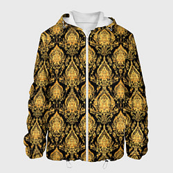 Куртка с капюшоном мужская Тайский золотой орнамент, цвет: 3D-белый
