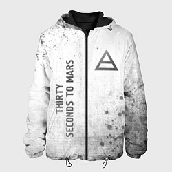 Куртка с капюшоном мужская Thirty Seconds to Mars - white gradient вертикальн, цвет: 3D-черный