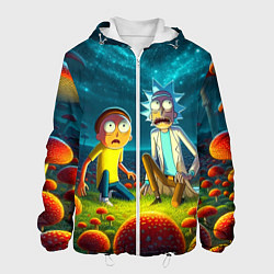 Мужская куртка Rick and Morty on the fly agaric planet
