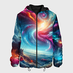 Мужская куртка Fantastic neon space landscape - ai art fantasy