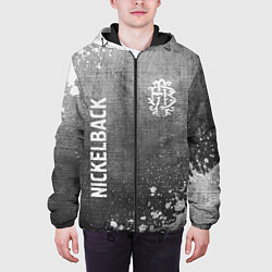 Куртка с капюшоном мужская Nickelback - grey gradient вертикально, цвет: 3D-черный — фото 2