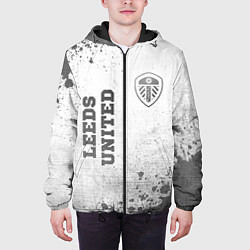 Куртка с капюшоном мужская Leeds United - white gradient вертикально, цвет: 3D-черный — фото 2