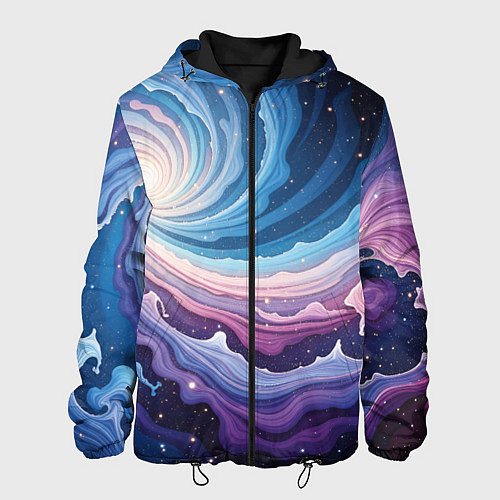 Мужская куртка Космическая волна / 3D-Черный – фото 1