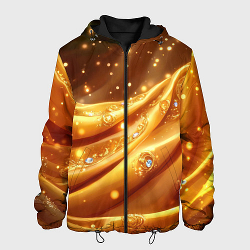 Мужская куртка Золотая ткань с блестками / 3D-Черный – фото 1