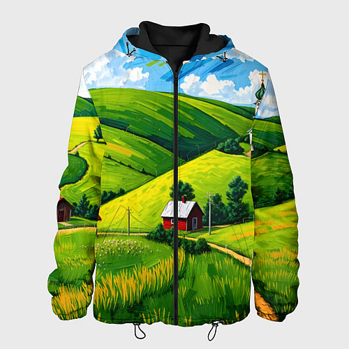 Мужская куртка Русская деревенька / 3D-Черный – фото 1