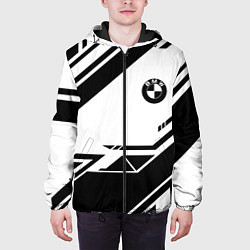 Куртка с капюшоном мужская BMW geometry black, цвет: 3D-черный — фото 2