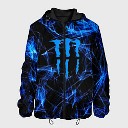 Куртка с капюшоном мужская Monster energy искры дымы, цвет: 3D-черный