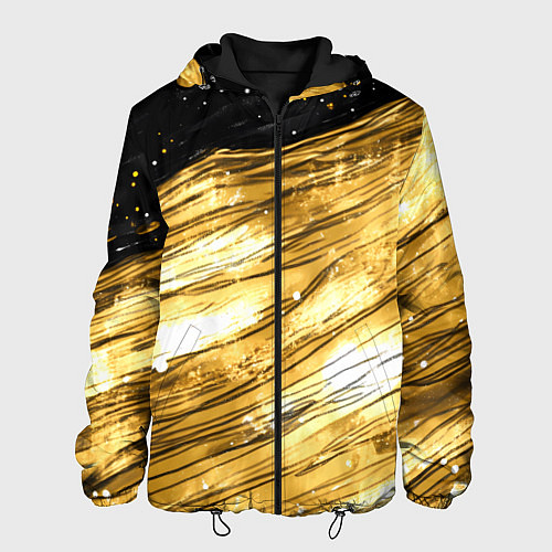 Мужская куртка Золотой текстурный фон / 3D-Черный – фото 1