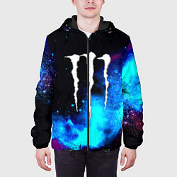 Куртка с капюшоном мужская Monster energy космос, цвет: 3D-черный — фото 2