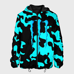 Куртка с капюшоном мужская Monster energy камуфляж голубой, цвет: 3D-черный