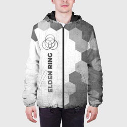 Куртка с капюшоном мужская Elden Ring - white gradient по-вертикали, цвет: 3D-черный — фото 2