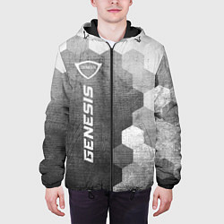 Куртка с капюшоном мужская Genesis - grey gradient по-вертикали, цвет: 3D-черный — фото 2