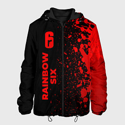 Мужская куртка Rainbow Six - red gradient по-вертикали