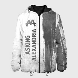 Куртка с капюшоном мужская Asking Alexandria - white gradient по-вертикали, цвет: 3D-черный