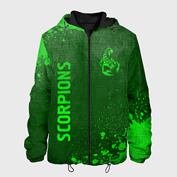 Мужская куртка Scorpions - green gradient вертикально