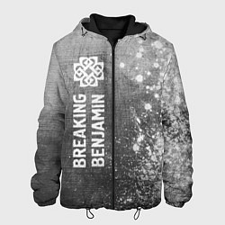 Куртка с капюшоном мужская Breaking Benjamin - grey gradient по-вертикали, цвет: 3D-черный
