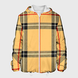 Куртка с капюшоном мужская Классическая клеточка, цвет: 3D-белый