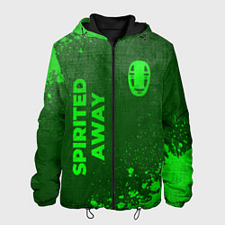 Куртка с капюшоном мужская Spirited Away - green gradient вертикально, цвет: 3D-черный