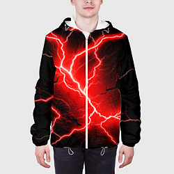 Куртка с капюшоном мужская Lightning, цвет: 3D-белый — фото 2