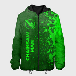 Мужская куртка Chainsaw Man - green gradient по-вертикали