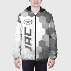Куртка с капюшоном мужская JAC - white gradient по-вертикали, цвет: 3D-черный — фото 2