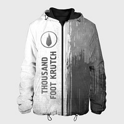 Куртка с капюшоном мужская Thousand Foot Krutch - white gradient по-вертикали, цвет: 3D-черный