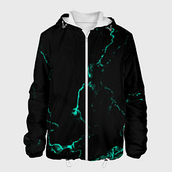 Мужская куртка Color black turquoise