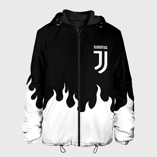 Мужская куртка Ювентус белый огонь / 3D-Черный – фото 1