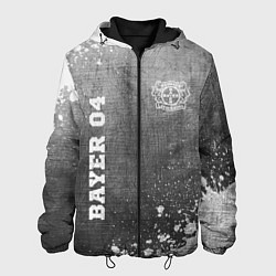 Куртка с капюшоном мужская Bayer 04 - grey gradient вертикально, цвет: 3D-черный