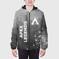 Куртка с капюшоном мужская Apex Legends - grey gradient вертикально, цвет: 3D-черный — фото 2
