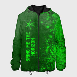 Куртка с капюшоном мужская Bring Me the Horizon - green gradient по-вертикали, цвет: 3D-черный