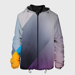 Куртка с капюшоном мужская Color grey with stripes, цвет: 3D-черный