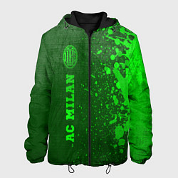 Куртка с капюшоном мужская AC Milan - green gradient по-вертикали, цвет: 3D-черный