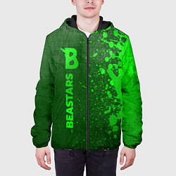 Куртка с капюшоном мужская Beastars - green gradient по-вертикали, цвет: 3D-черный — фото 2