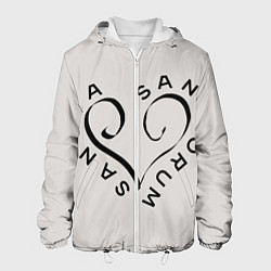 Куртка с капюшоном мужская Святая святых, цвет: 3D-белый
