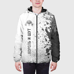 Куртка с капюшоном мужская Король и Шут - white gradient по-вертикали, цвет: 3D-черный — фото 2