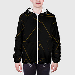 Куртка с капюшоном мужская Color yellow line, цвет: 3D-белый — фото 2